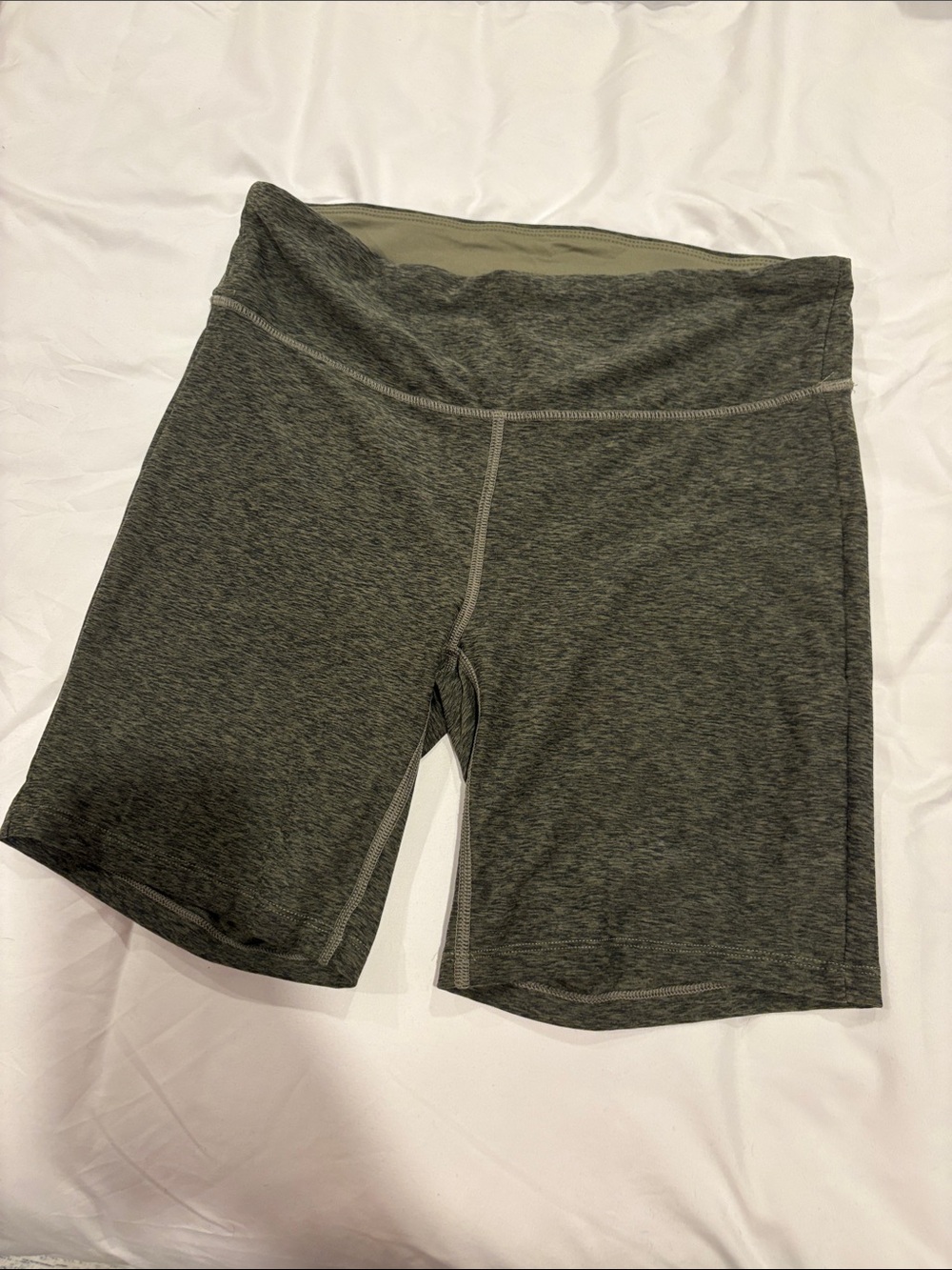 New Balance Olive Charcoal High-Rise Bike Shorts